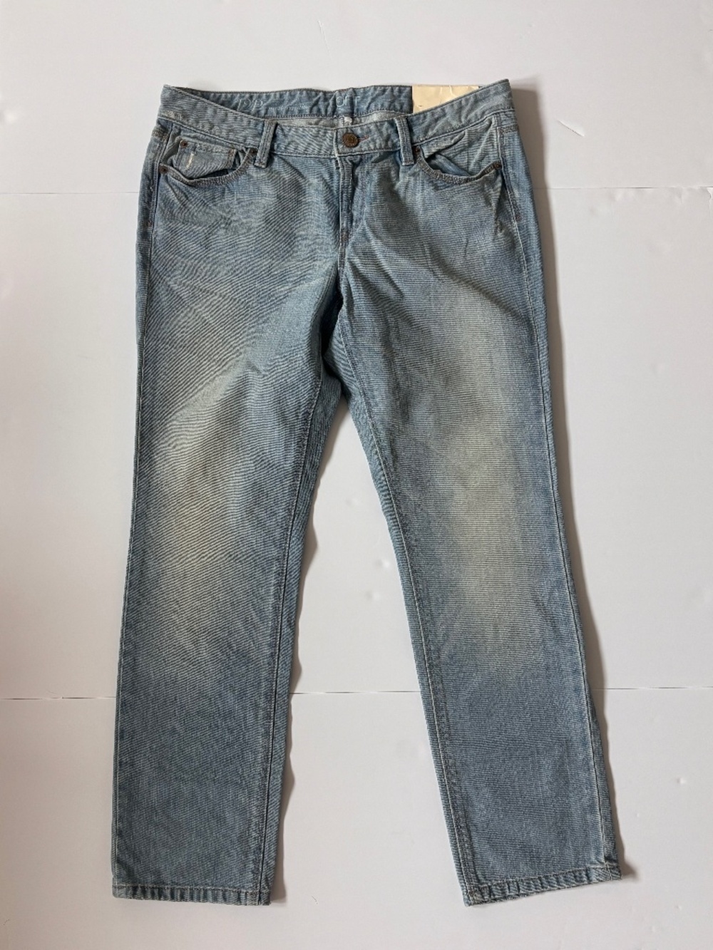 LOFT Modern Slim Jeans Size 12 Light Wash Straight Leg Y2K Denim